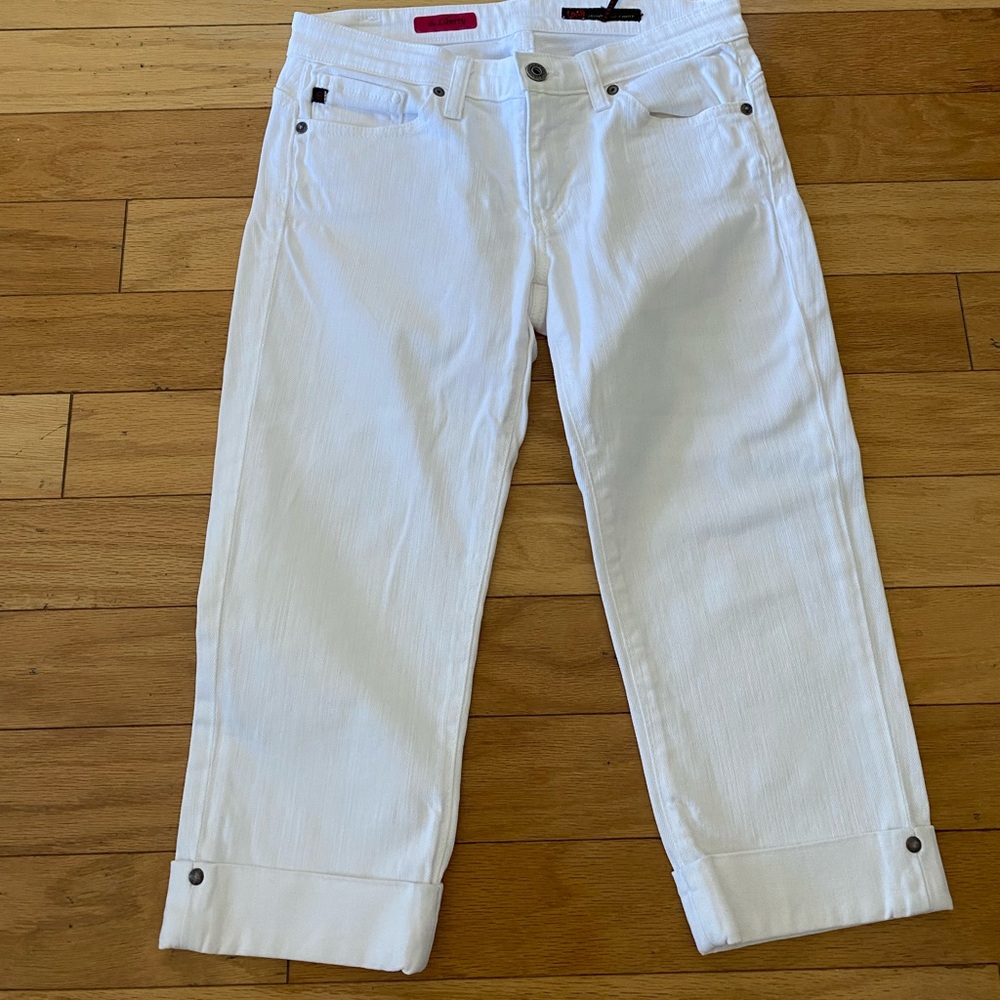 AG white denim capri jeans